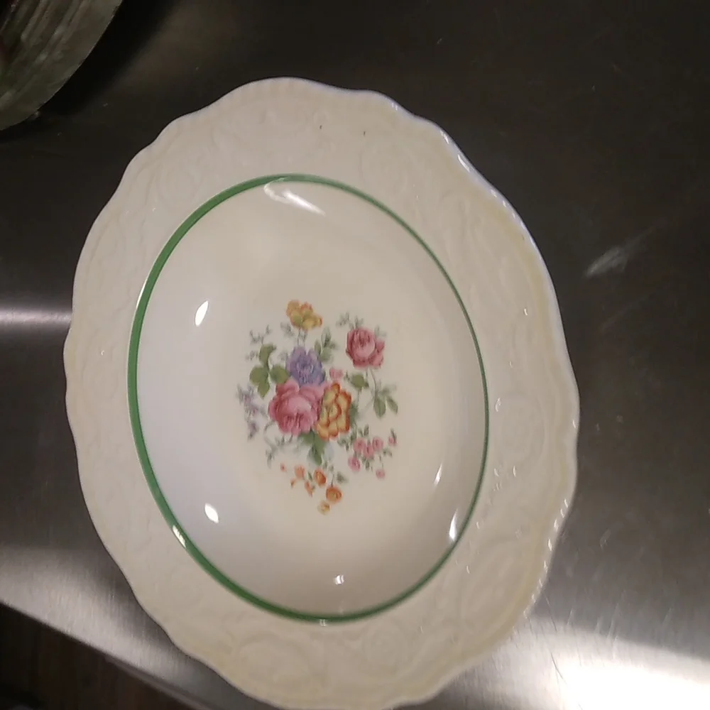 Adam Antique By Steubenville China Soup/Salad Bowl (Will Glow Under Black Light)